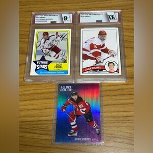 Hockey Trading Card Lot – Jack Eichel & Jack Hughes (Red/White)